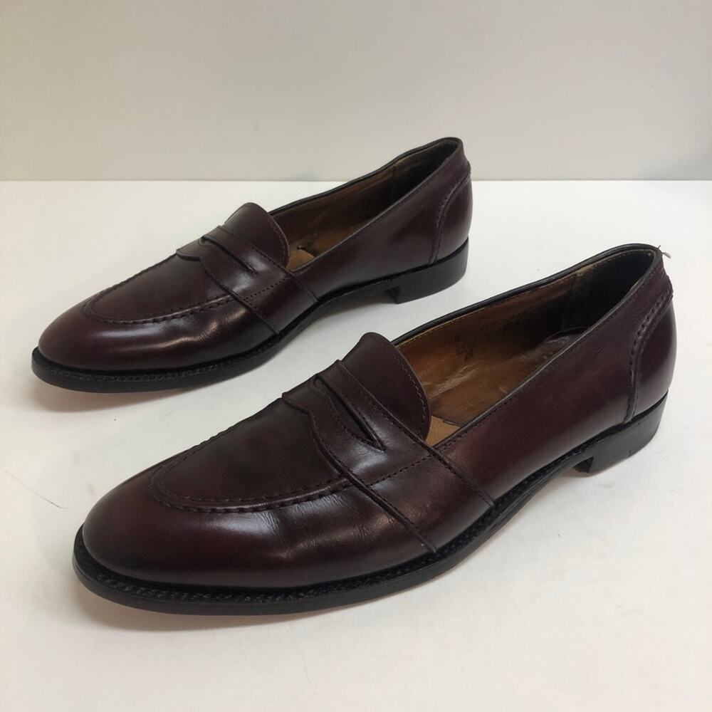 FULLY RESOLED Alden 683 Penny Loafer Full Strap Burgundy Calf MiUSA 11.5 Narrow - Picture 6 of 15